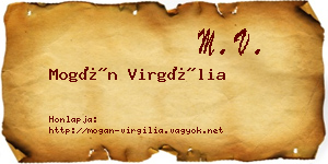 Mogán Virgília névjegykártya